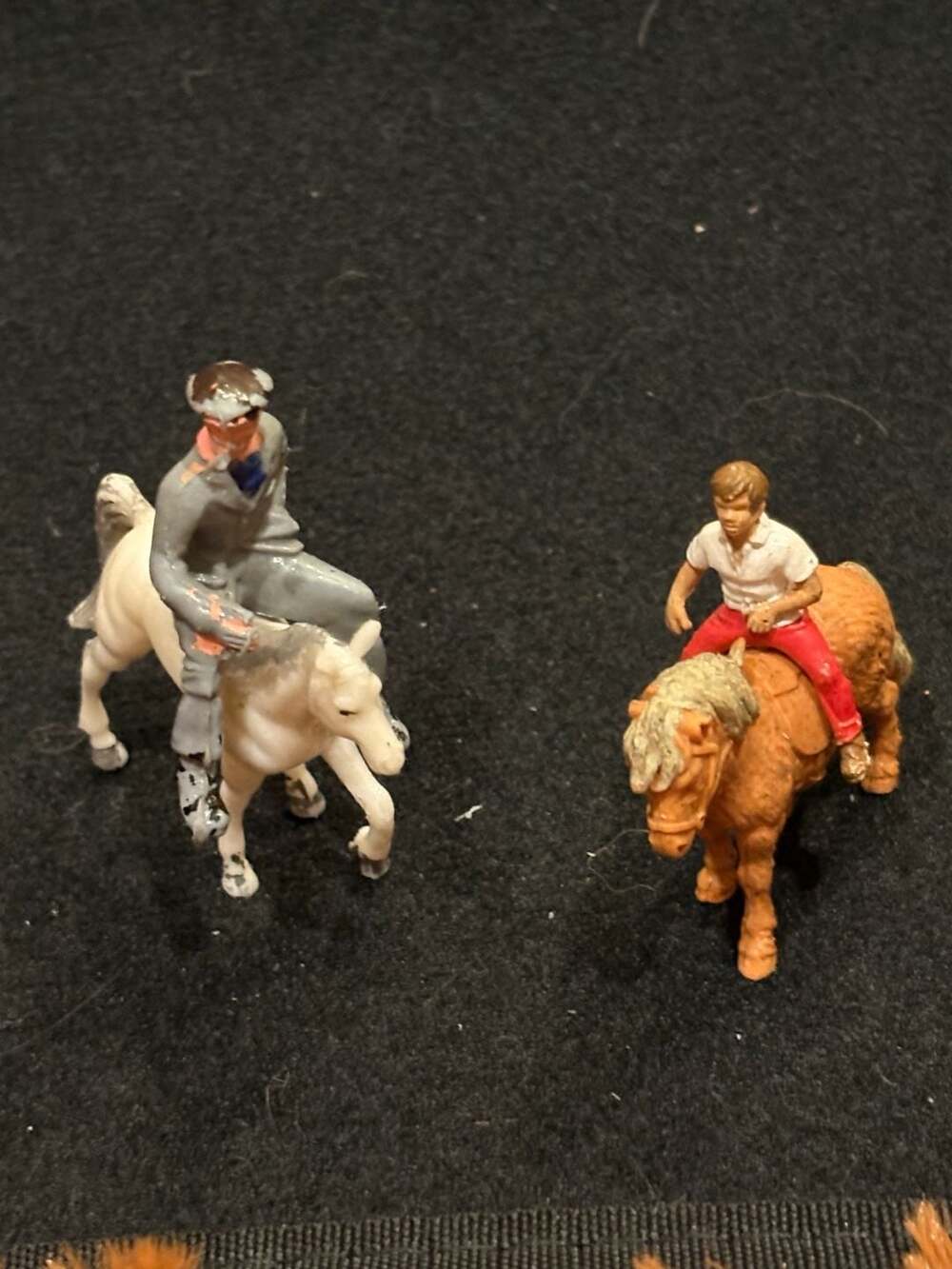 Vintage, 1960's plastic horse and riders